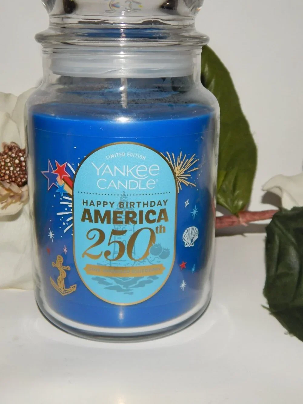 2 Yankee Candle 250 America - 22oz Ea - Liberty Bloom & Star Spangled Blueberry